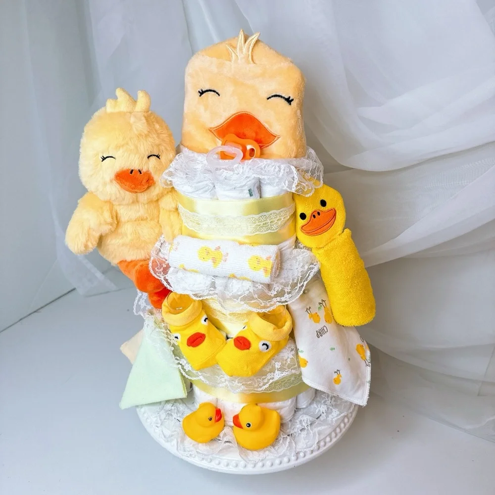 Duck Diaper Cake, Farm baby Shower Gift